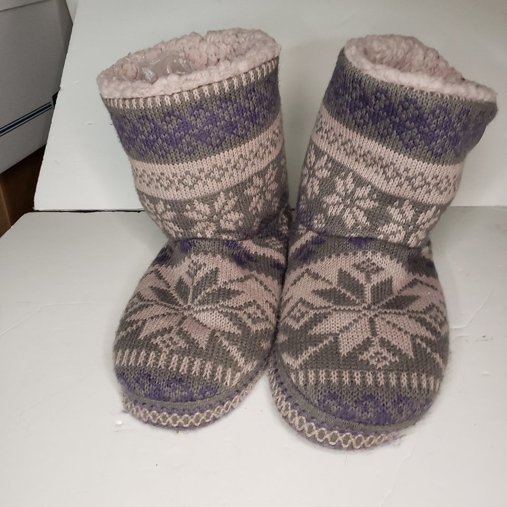 Womens Winter Muk Luk Ankle Slipper / Booties Size  Xlarge 11-12